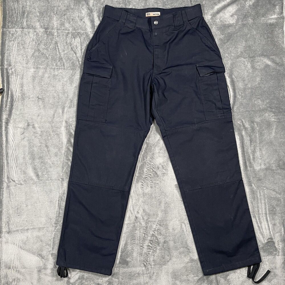 5.11 Tactical Cargo Pants Mens 36x31 Blue Ripstop Workwear Pockets Outdoor